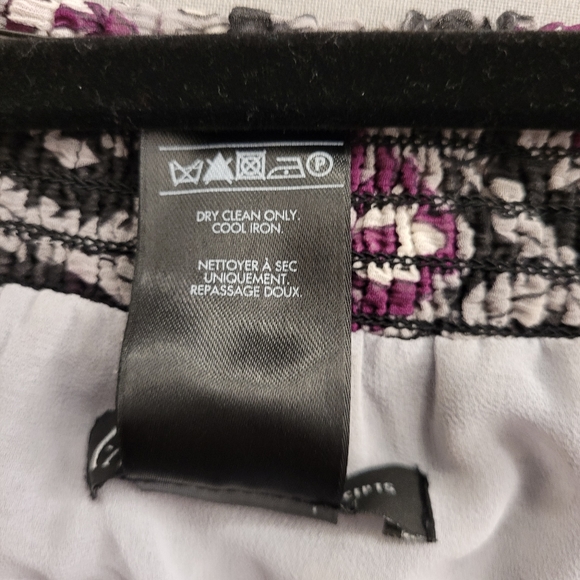 SILK Off The Shoulder Women’s Size 14 Peasant Top Grey Purple - Picture 11 of 11